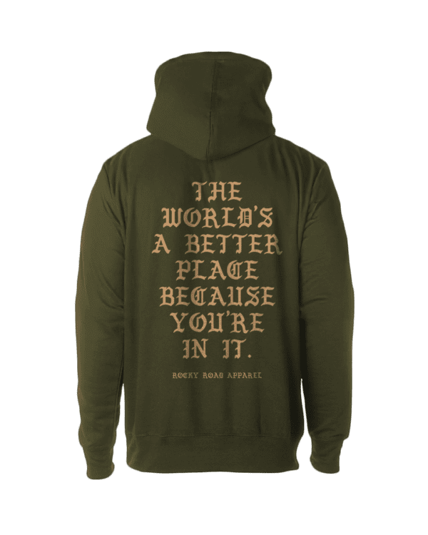 Glad You're Here Olive Hoodie - Image 3